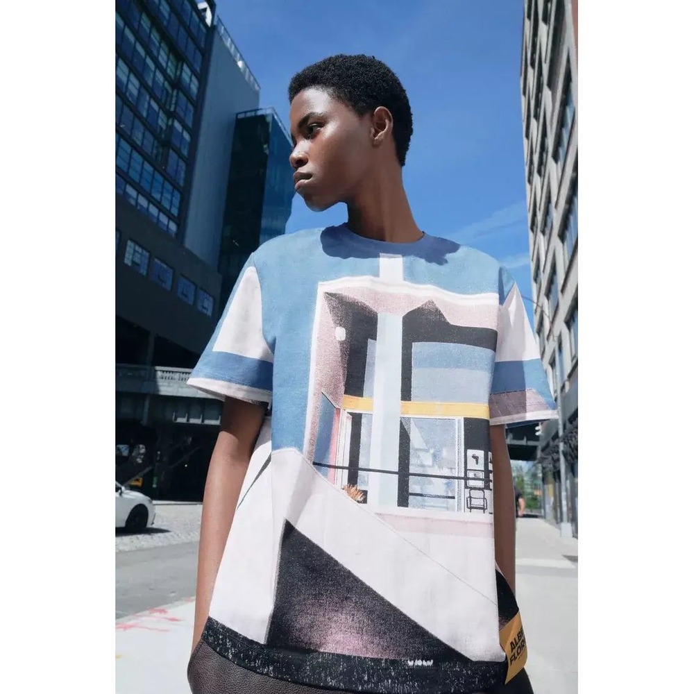 Zara Charles Gwathmey Residence Graphic Tee Modern Architecture Art Shirt M Rare